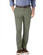 Charles Tyrwhitt Light Green Slim Fit Flat Front Cotton Chino Pants Size W30 L30 By Charles Tyrwhitt