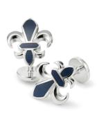 Charles Tyrwhitt Navy Enamel Fleur-de-lys Cufflinks By Charles Tyrwhitt