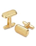 Gold Textured Oval Metal Cufflinks By Charles Tyrwhitt