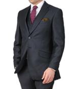 Charles Tyrwhitt Blue Slim Fit British Serge Puppytooth Luxury Suit Wool Jacket Size 36 By Charles Tyrwhitt