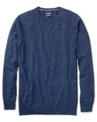 Charles Tyrwhitt Indigo Mouline Cotton Cashmere Crew Neck Cotton/cashmere Sweater Size Large By Charles Tyrwhitt