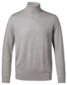  Silver Roll Neck Merino Wool Sweater Size Medium By Charles Tyrwhitt