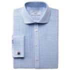 Charles Tyrwhitt Charles Tyrwhitt Sky Basket Weave Check Non-iron Spread Extra Slim Fit Shirt (14.5 - 32)
