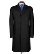 Charles Tyrwhitt Charles Tyrwhitt Slim Fit Charcoal Wool And Cashmere Overwool/cashmere Coat Size 36
