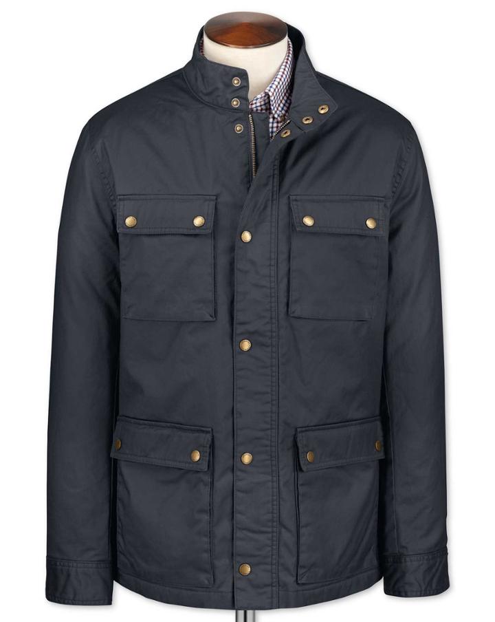 Charles Tyrwhitt Charles Tyrwhitt Navy Weekend Cotton Coat Size 36