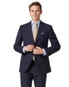  Navy Classic Fit Twill Business Suit Wool Jacket Size 40 By Charles Tyrwhitt