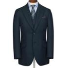 Charles Tyrwhitt Charles Tyrwhitt Dark Green Classic Fit British Hopsack Luxury Suit Wool Jacket Size 42