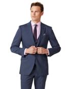  Light Blue Slim Fit Step Weave Suit Wool Jacket Size 40 By Charles Tyrwhitt