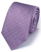 Charles Tyrwhitt Charles Tyrwhitt Purple Silk Classic Diamond Lattice Tie