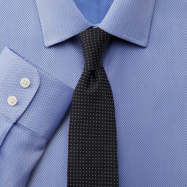 Charles Tyrwhitt Charles Tyrwhitt Extra Slim Fit Diamond Weave Non-iron Sky Shirt