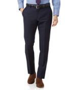  Navy Slim Fit Jaspe Business Suit Wool Pants Size W30 L38 By Charles Tyrwhitt