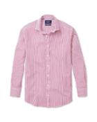 Charles Tyrwhitt Charles Tyrwhitt Classic Fit Stripe Seersucker Pink Shirt