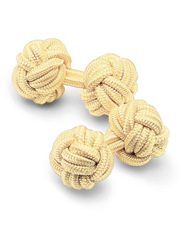 Charles Tyrwhitt Charles Tyrwhitt Gold Knot Viscose/elastane Cuff Links