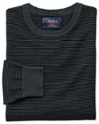 Charles Tyrwhitt Black And Grey Merino Wool Crew Neck Sweater Size Small By Charles Tyrwhitt