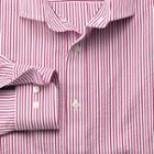 Charles Tyrwhitt Charles Tyrwhitt Slim Fit Seersucker Stripe Pink Cotton Dress Shirt Size Large