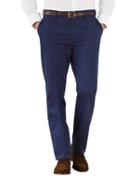 Charles Tyrwhitt Marine Blue Slim Fit Flat Front Non-iron Cotton Chino Pants Size W30 L30 By Charles Tyrwhitt