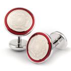 Charles Tyrwhitt Charles Tyrwhitt Enamel English Rose Cuff Link
