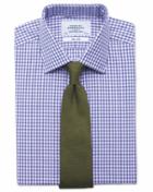 Charles Tyrwhitt Charles Tyrwhitt Slim Fit Gingham Purple Shirt