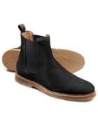  Black Nubuck Leather Chelsea Boots Size 11 By Charles Tyrwhitt