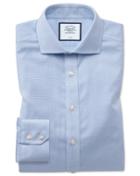  Extra Slim Fit Non-iron Cotton Stretch Oxford Sky Blue Dress Shirt Single Cuff Size 14.5/32 By Charles Tyrwhitt