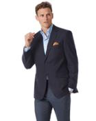  Classic Fit Navy Wool Perfect Wool Blazer Size 40 By Charles Tyrwhitt