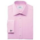 Charles Tyrwhitt Charles Tyrwhitt Pink Prince Of Wales Royal Twill Slim Fit Shirt (14.5 - 32)