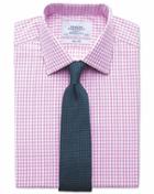 Charles Tyrwhitt Slim Fit Gingham Pink Cotton Dress Casual Shirt French Cuff Size 14.5/33 By Charles Tyrwhitt