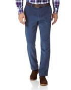  Airforce Blue Slim Fit Jumbo Corduroy Cotton Tailored Pants Size W30 L30 By Charles Tyrwhitt