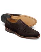 Charles Tyrwhitt Chocolate Suede Split Toe Derby Shoe Size 11 By Charles Tyrwhitt