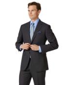  Charcoal Classic Fit Birdseye Travel Suit Wool Jacket Size 40 By Charles Tyrwhitt
