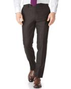 Charles Tyrwhitt Charles Tyrwhitt Dark Grey Slim Fit Saxony Business Suit Wool Pants Size W30 L38