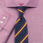 Charles Tyrwhitt Charles Tyrwhitt Extra Slim Fit Spread Collar Star Weave Berry Cotton Dress Shirt Size 15.5/35