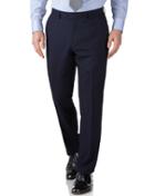 Charles Tyrwhitt Charles Tyrwhitt Navy Slim Fit Herringbone Business Suit Trousers