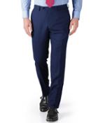 Charles Tyrwhitt Charles Tyrwhitt Blue Slim Fit Basketweave Business Suit Wool Pants Size W32 L30