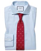  Slim Fit Cutaway Collar Cotton Stretch With Tencel&trade; Blue Cotton Tencel Dress Shirt Single Cuff Size 14.5/32 By Charles Tyrwhitt