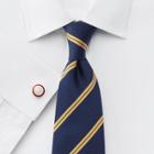 Charles Tyrwhitt Charles Tyrwhitt Navy And Gold Silk Classic Double Stripe Tie