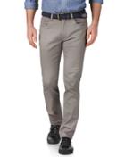Charles Tyrwhitt Silver Slim Fit Stretch Pique 5 Pocket Cotton Tailored Pants Size W36 L32 By Charles Tyrwhitt