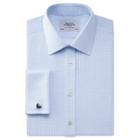 Charles Tyrwhitt Charles Tyrwhitt Extra Slim Fit Non-iron Windsor Check Sky Blue Cotton Dress Shirt Size 15/35