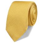 Charles Tyrwhitt Charles Tyrwhitt Luxury Slim Plain Gold Grenadine Tie