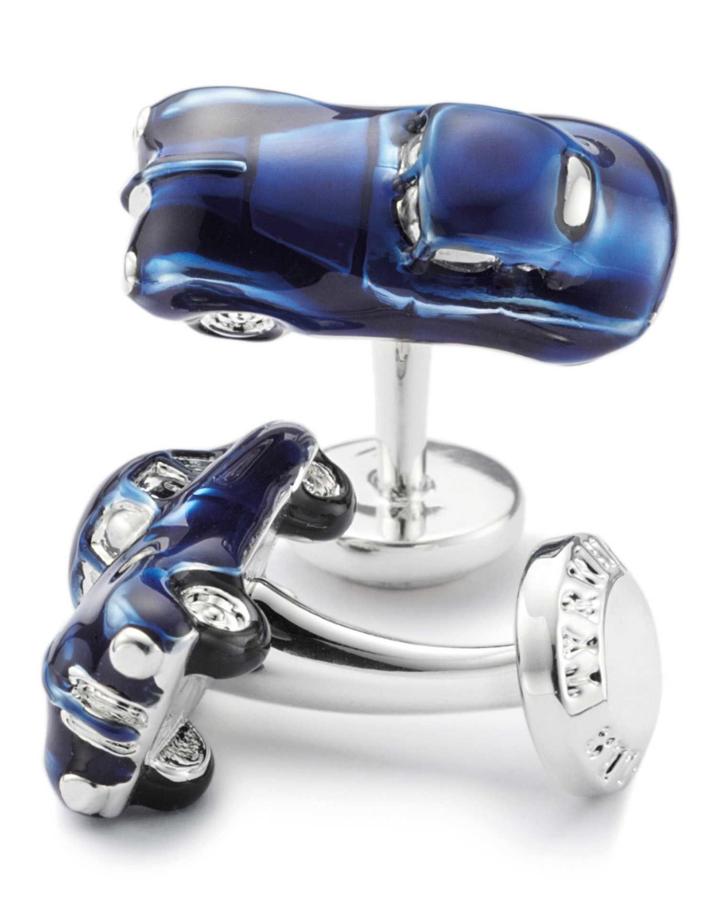 Charles Tyrwhitt Navy Car Enamel Cuff Link By Charles Tyrwhitt