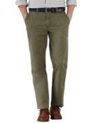 Charles Tyrwhitt Charles Tyrwhitt Olive Slim Fit Flat Front Cotton Chino Pants Size W30 L32