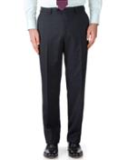 Charles Tyrwhitt Charles Tyrwhitt Navy Classic Fit End-on-end Business Suit Wool Pants Size W30 L38