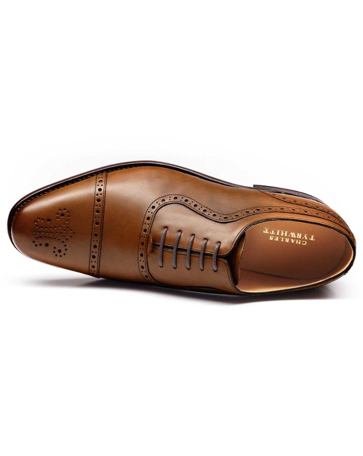Charles Tyrwhitt Charles Tyrwhitt Brown Parker Toe Cap Brogue Oxford Shoes