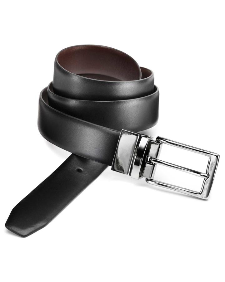 Charles Tyrwhitt Charles Tyrwhitt Black And Brown Italian Leather Reversible Belt Size 30-32