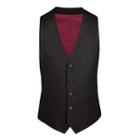 Charles Tyrwhitt Charles Tyrwhitt Charcoal Burlington Birdseye Half Canvas Classic Fit Suit Vest (36)