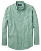Charles Tyrwhitt Charles Tyrwhitt Classic Fit Non-iron Twill Light Green Cotton Dress Shirt Size Xxxl