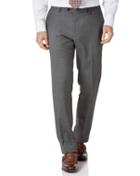  Light Grey Slim Fit Sharkskin Travel Suit Trousers Size W30 L38 By Charles Tyrwhitt