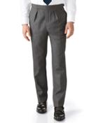 Charles Tyrwhitt Dark Grey Slim Fit Morning Suit Pants Size 34/38 By Charles Tyrwhitt