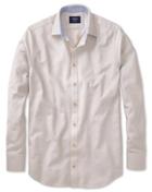 Charles Tyrwhitt Charles Tyrwhitt Slim Fit Stone Washed Textured Cotton Dress Shirt Size Large