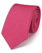 Charles Tyrwhitt Charles Tyrwhitt Coral Classic Herringbone Plain Tie